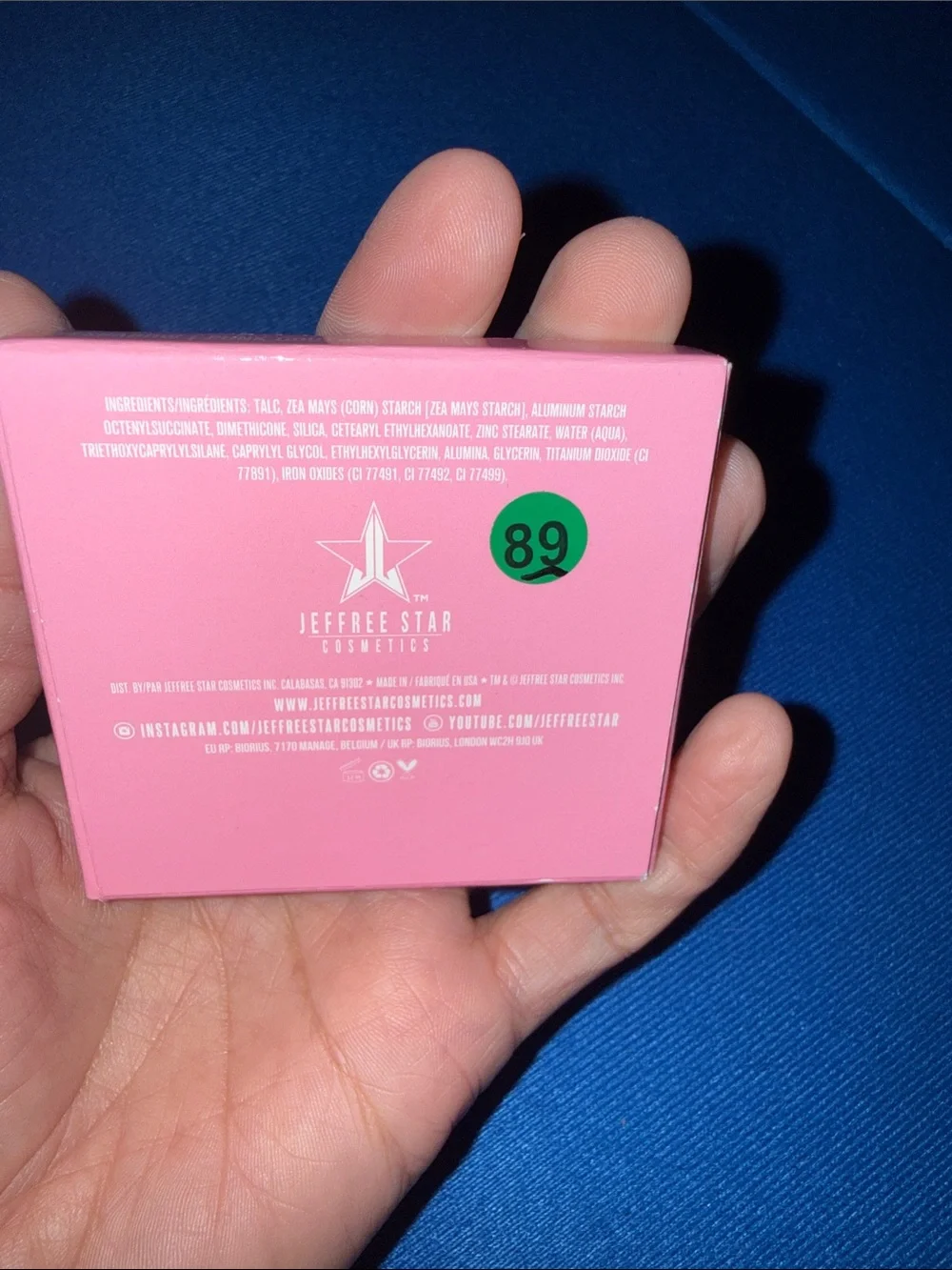 Jeffree Star Punk Couture Eyeshadow Palette - Pink Packaging